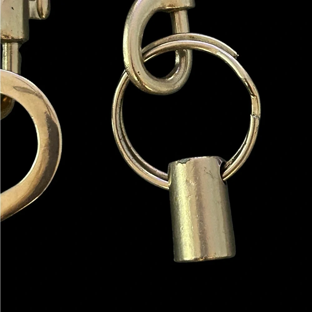 Vintage US Open Tennis Keychain Silver Trophy Key Ring Snap Hook Souvenir